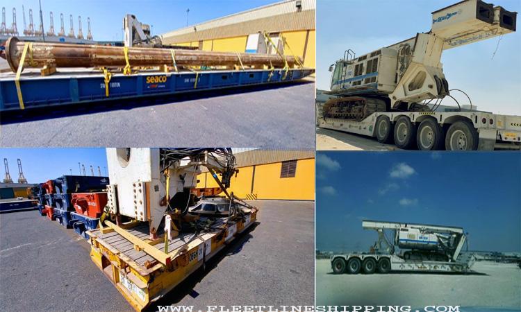Out of the box thinking makes heavy drilling machine move on a Ro-Ro ship from Dubai.