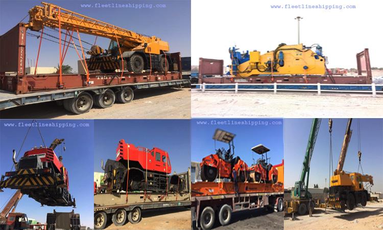 Our last week's loading of heavy equipments from Dubai.
