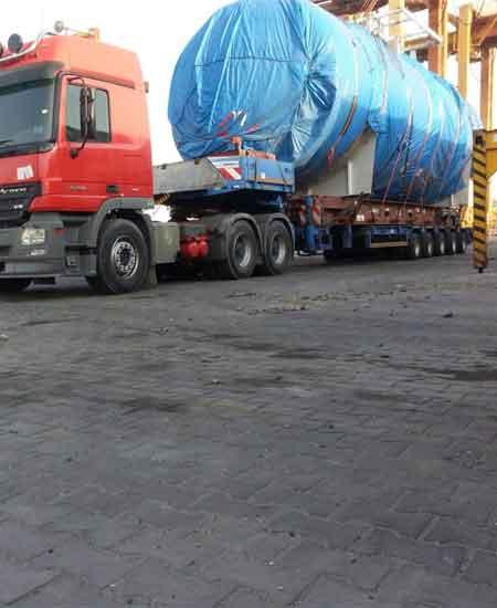 42 Ton machinery loaded on FLS HD F/R from JNP to Umm Qasir