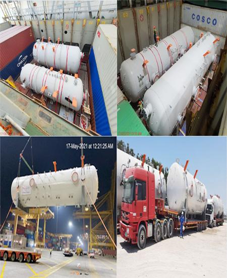 SUCCESSFULLY SHIPPED 4 SEPARATORS EACH MEASURING 16.11X4.35X4.5 – 65 TONS FROM DUBAI TO SINGAPORE 